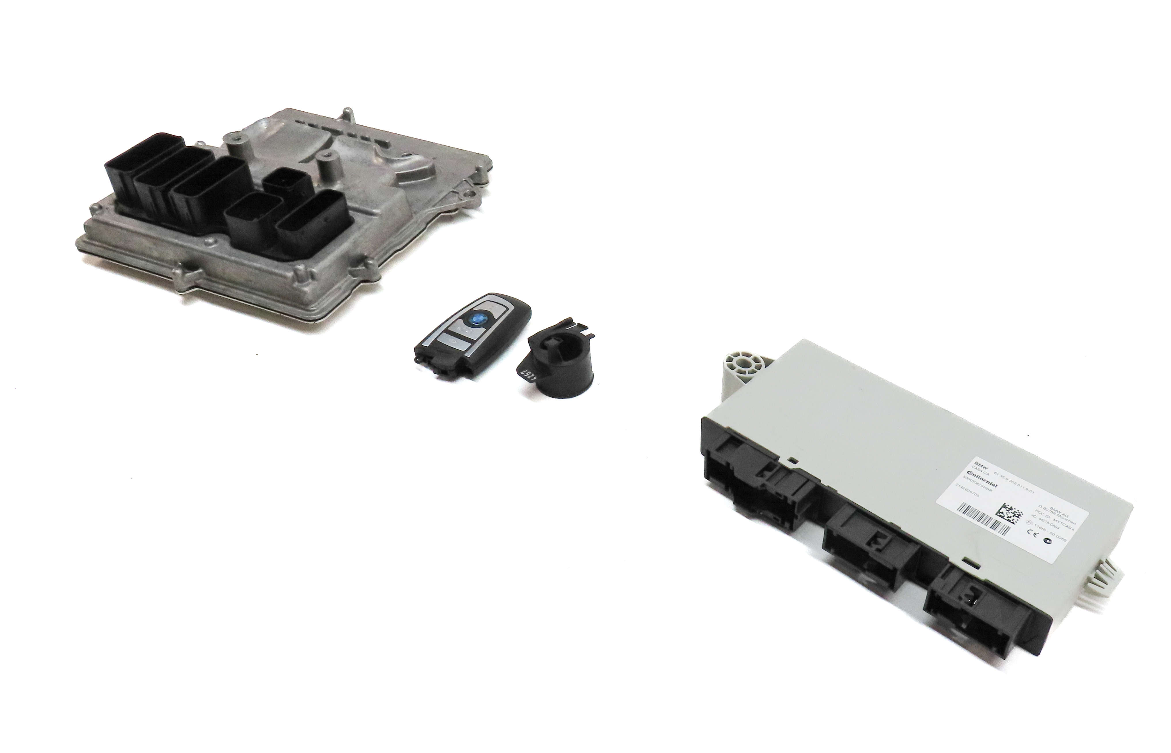 14-17 BMW 535iGT 535i 740i X3 X4 - 3.0L N55 ENGINE DME CAS-4 MODULE & KEY SET — exact item pictured